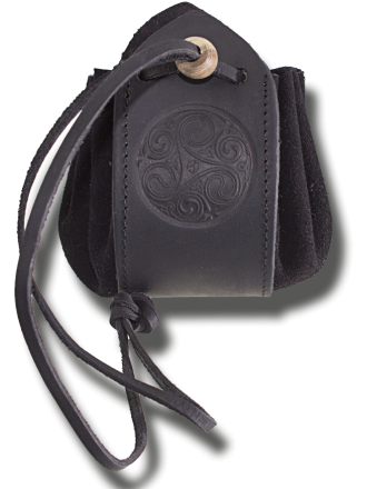 Trollfelsen Lederbeutel "Triskele"